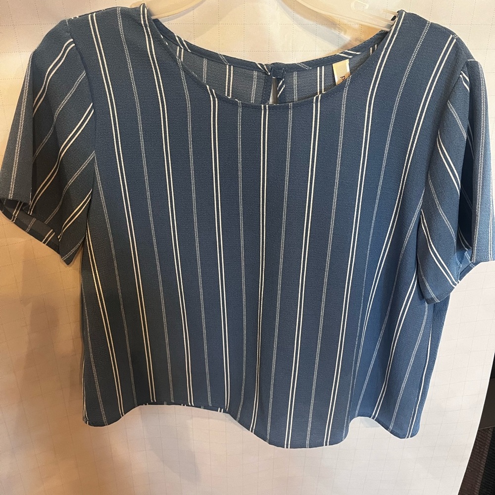 Blue and White Striped Set